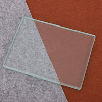 DIY Leather Craft Glass Slicker for Burnishing, Leather Polishing Tempered Glass Burnisher Slicker Plate Leather Craft Tools - Arteztik
