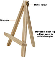 Cettkowns - Trípode de madera de pino natural, portátil, de 9.1 in de alto, para pintar fotos, trípode, soporte para artista, caballete de marco en A - Arteztik
