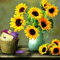 Juego de 4 kits de pintura de diamante 5D para adultos, niños, florero, pintura de diamante grande por números, 16.0 x 16.0 in - Arteztik
