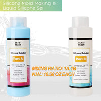 LET'S RESIN - Moldes de silicona para hacer moldes de silicona líquidos, proporción de mezcla 1:1, ideal para moldes de resina, moldes de silicona y manualidades. - Arteztik
