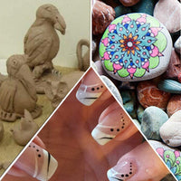NABLUE 20 piezas Mandala rock pintura pluma puntas herramientas para mandala rock pintura, arcilla polimérica y cerámica Pottery Craft, patrón de relieve, dibujo y dibujo - Arteztik
