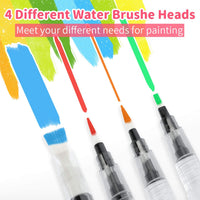 BBLIKE Juego de pintura de acuarela con 4 pinceles variados, 42 colores surtidos, juego de bocetos de acuarela portátil de viaje para principiantes, niños, estudiantes, artista y más - Arteztik
