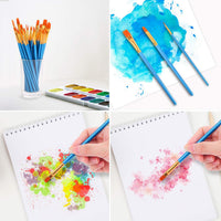 Juego de pinceles de pintura acrílica, 6 paquetes/60 cepillos de nailon para todo tipo de usos para pintura al óleo, acuarela, artistas y kits profesionales. - Arteztik
