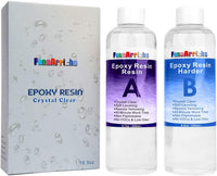 FansArriche - Resina epoxi de 1.5 fl oz, transparente para arte, joyería, artesanía y joyería, resina epoxi de 2 partes, resina epoxi no tóxica con 4 cuentagotas - Arteztik
