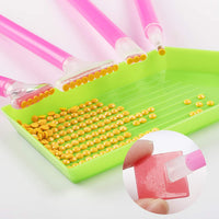 Outuxed - Juego de herramientas de punto de cruz con diamantes 5D para manualidades, 127 piezas, con 28 ranuras y caja de bordado de diamantes y pegatinas para manualidades - Arteztik
