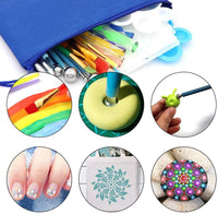 Mandala Dotting Tools, Polarhawk 35 piezas de herramientas de punteo, plantillas de pintura, kits de herramientas de pintura, pinceles, bandeja de pintura para principiantes, pintura, mandalas, rocas - Arteztik
