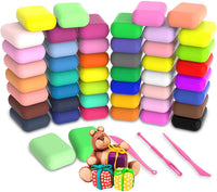 Arcilla de modelado ifergoo, 24 colores de arcilla seca al aire, arcilla mágica con herramientas y munuales, juego de juguetes para niños y niñas - Arteztik
