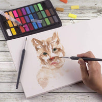 Almohadilla de acuarela experta de 8.27 x 11.7 in, 20 hojas (140 lb/10.58 oz/m2), papel prensado en frío, bloc de bocetos para pintura y dibujo al agua, perfecto para medios húmedos, secos y mixtos - Arteztik
