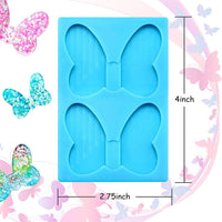 2 piezas mariposa paja resina molde DIY Epoxy mariposa molde silicona paja Topper molde para epoxi DIY fabricación suministros - Arteztik

