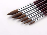 Pinceles de pintura para artistas, de la marca Superor, para artistas de pelo de punta redonda, juego de pinceles de pintura acrílica acuarela, suministros de pintura - Arteztik
