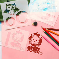 Plantillas de letras para pintura – 26 plantillas de alfabeto animal con letra de caligrafía superior y letras minúsculas para proyectos de bricolaje en casa o escuela, plantilla reutilizable para niños - Arteztik
