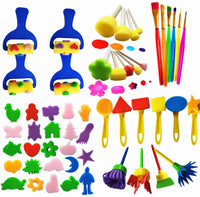 Himeeu 53 piezas de esponjas de pintura, kits de herramientas de arte para niños, herramientas de dibujo para manualidades, esponjas redondas, color al azar - Arteztik
