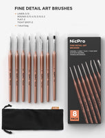 Nicpro Professional - Brochas de pintura para microdetalles - Arteztik
