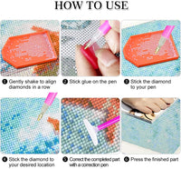 Inifus - Juego de 50 accesorios de pintura con diamantes 5D para bricolaje, con bandeja de plástico y pegamento, se aplica a taladros completos y pintura con diamantes 5D - Arteztik
