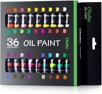 Ohuhu Juego de pintura al óleo, 36 colores a base de aceite, pintura al óleo para artistas, 0.4 fl oz x 24 tubos, ideal como regalo para el día de la madre - Arteztik
