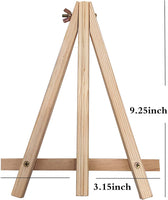 PYHK - Caballete de trípode de madera de pino natural de 9.0 in de alto, para pintura de artistas, bocetos, exhibición de trípode portátil - Arteztik
