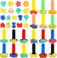 Juego de 18 sellos de esponja para pintura de espuma, para manualidades, manualidades - Arteztik

