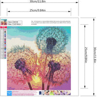 Kit de pintura de diamante para niños y adultos, 5D, accesorios de bricolaje con diseño de flores y diamantes, con taladro completo redondo para decoración de la pared del hogar - Arteztik

