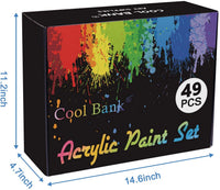 Juego de pintura acrílica, 49 piezas, suministros de pintura profesional, incluye caballete de mesa de madera, pinceles de pintura, pinturas acrílicas, paleta y almohadilla de pintura acrílica, regalo perfecto para artistas, estudiantes y niños - Arteztik

