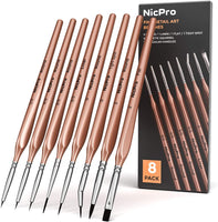 Nicpro Professional - Brochas de pintura para microdetalles - Arteztik
