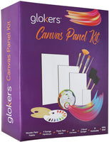Kit de pintura de paneles de lona Glokers, incluye paleta de pintura, pinceles de esponja, lienzos, pinceles y rueda de mezcla, lienzo de pintura sin deformaciones, ideal para acrílico, óleo y acuarela - Arteztik
