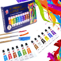 TBC The Best Crafts Juego de pintura acrílica de 60 colores (0.7 fl oz x 60) para artistas profesionales, adultos. Pintura de roca, pintura de arcilla, lienzo, pintura de tela, suministros de artes y manualidades y artículos esenciales de arte escolar par - Arteztik
