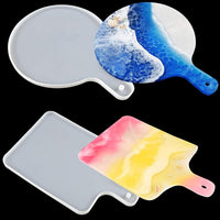 Moldes de resina de silicona, moldes de bandeja para fundición de resina epoxi, moldes de plato con forma cuadrada y rectangular para hacer bandeja de ágata sintética, tablero de servir, decoración del hogar - Arteztik
