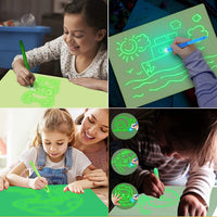 Lorvain - Tabla de dibujo 2 en 1 para niños, pizarra luminiscente que brilla en la oscuridad con luz para desarrollar juguetes educativos, regalos para niños y niñas - Arteztik
