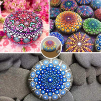 Juego de herramientas de punteado de mandala, 30 piezas, kit de herramientas de pintura que incluye plantillas de pintura, plantillas de herramientas de pintura, mini caballete y bandeja de pintura para pintar rocas, colorear dibujo y dibujo - Arteztik
