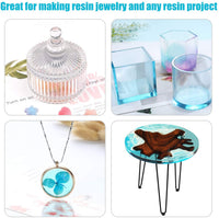 NODDWAY Resina epoxi de cristal, proporción 1:1, 2 partes, resina epoxi de 32 onzas, resina transparente para moldes, revestimiento, fundición, joyería de resina, vaso de purpurina - Arteztik

