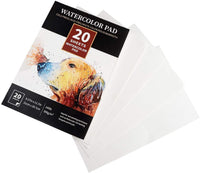 Almohadilla de acuarela experta de 8.27 x 11.7 in, 20 hojas (140 lb/10.58 oz/m2), papel prensado en frío, bloc de bocetos para pintura y dibujo al agua, perfecto para medios húmedos, secos y mixtos - Arteztik
