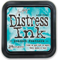 Ranger Tim Holtz Distress – Almohadilla de tinta, plumas de pavo real - Arteztik
