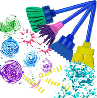 21 Pack Paint Sponges for Kids,Sponge Painting Brushes Early Learning Kids Painting Kits Early Learning Foam Brushes,Art Crafts Sponge Brush, Flower Pattern Brush - Arteztik

