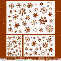 Koogel 7 plantillas de Navidad, incluye 3 plantillas de invierno y 4 plantillas de vacaciones, plantilla de plástico para planificador, diario, tarjeta, bricolaje, dibujo, pintura, proyectos de manualidades - Arteztik

