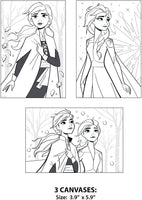 Disney Frozen - Juego de 2 pinturas para niños con 3 lienzos - Arteztik
