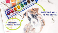 Color Swell - Pintura acuarela a granel, 18 unidades con cepillos de madera, 8 colores de agua lavables, ideal para familias, niños, adultos, fiestas, aulas - Arteztik

