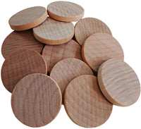 Axe Sickle madera redonda sin acabado al natural, Schima Superba, de 1 pulgadas (120 unidades/200 unidades), las posibilidades son infinitas con estas monedas de madera redondas(50 unidades) - Arteztik

