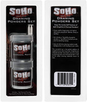 SoHo Urban Artist - Polvos de grafito y carbón para dibujo, 0.53 oz y marca creativa, juego completo de mezcla de carbón y pastel - Arteztik
