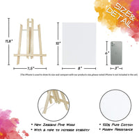 NIECHO - Juego de pintura acrílica para niños y principiantes, 28 piezas, kit de pintura artística con mini caballete de mesa, 3 lienzos, 10 pinceles, 12 pinturas, paleta y bolsa de transporte - Arteztik
