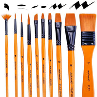 Mont Marte - Juego de 15 pinceles de pintura de primera calidad, incluye 15 pinceles diferentes en una caja enrollable con cierre magnético, apto para acuarela, acrílico y pintura al óleo - Arteztik

