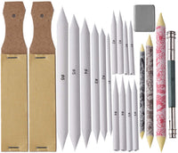 Happiness Floral 17 Piezas Sementales de Mezcla y Tortilliones Set con 2 Piezas Sándalo Papel de Lápiz Sacapuntas 1 Herramienta de Extensión de Lápiz y 1 Borrador para Estudiante Bocetos Dibujo - Arteztik
