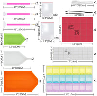 anphsin 88 piezas DIY pintura de diamante Kit de herramientas para manualidades (bolígrafo, diseño de diamante, pinzas, glune, placa, - Arteztik

