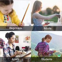 Juego de pinceles de pintura acrílica – 10 tamaños diferentes de pinceles de pintura para acuarela acrílica óleo Gouache – Regalo perfecto para principiantes, adultos, estudiantes o profesionales - Arteztik

