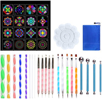 32 herramientas de punteado de mandala para pintar mandalas y pintura de roca con herramientas de punteado con bolsa de almacenamiento - Arteztik
