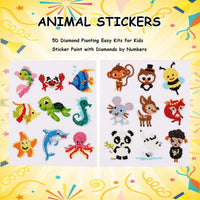 Sinceroduct 5D - Kit de pegatinas de pintura de diamantes para niños y adultos principiantes, para pegar pintura con diamantes por números, fácil de bricolaje, bonitos animales, mundo del mar - 18 piezas - Arteztik
