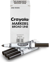 Crayola 12 unidades marcadores a granel originales negros - Arteztik
