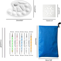 27 herramientas de punteado de mandala, juego de herramientas de punteado STRAWBLEAG, juego de bolígrafo, mandala, plantilla de bola, bandeja de pintura para pintar rocas, colorear, dibujar y dibujar - Arteztik
