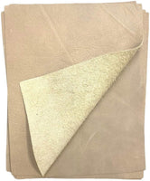 Piel de vacuno marrón envejecida: piezas precortadas de 8.5 x 11.0 in. - Arteztik

