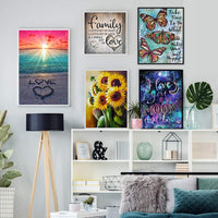Kit de pintura de diamantes 5D para manualidades, kit de pintura con diamantes de imitación para adultos, 5D DIY Kit completo de arte con diamantes de imitación de cristal, pintura con diamante para decoración de pared del hogar, mariposa - Arteztik
