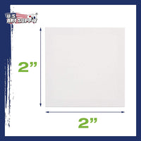 US Art Supply 2" x 2" Mini Professional preparado Stretched Canvas (1 Pack de 12-mini Lienzos) - Arteztik
